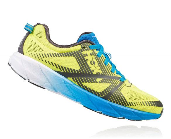 Hoka One One Tracer 2 hardloopschoenen geel/blauw heren 1016786CCYN