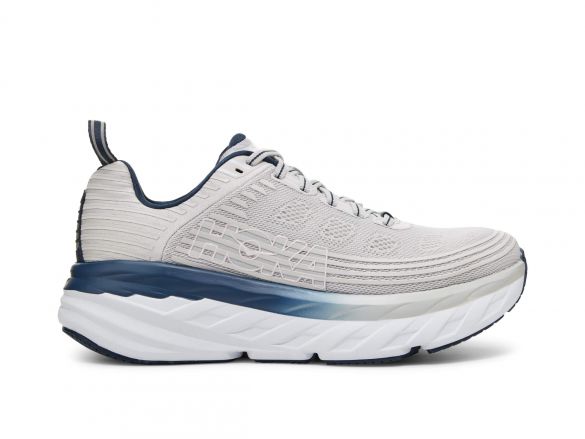 Hoka One One Bondi 6 wide hardloopschoenen grijs/blauw dames 1019272-LRNC