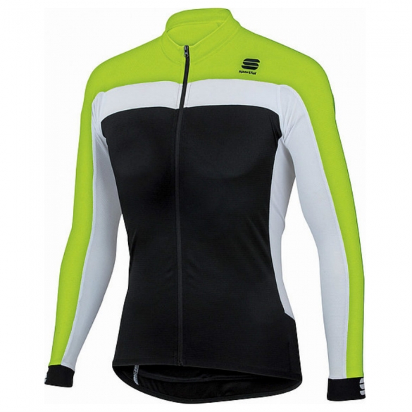 Sportful Pista fietsshirt lange mouwen zwart/geel heren SP1078-291