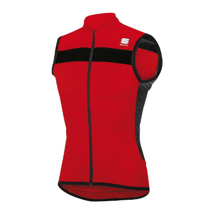 Sportful Pista sleeveless fietsshirt rood/zwart heren SP1079-523