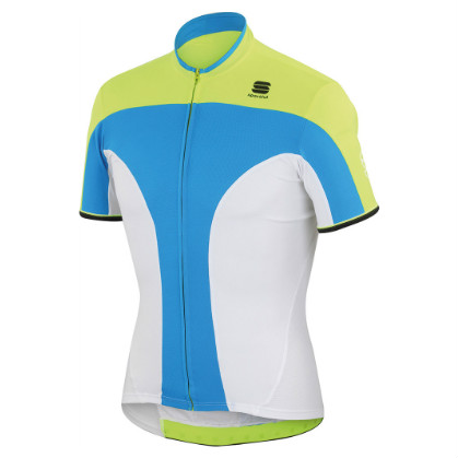 Sportful crank 3 jersey fiets shirt heren wit/geel (fluo) 1215-091 2014 SP1215-091