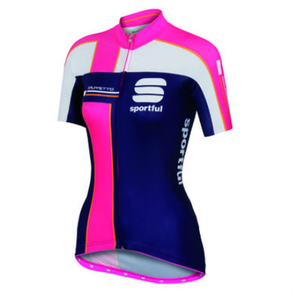 Sportful Gruppetto fietsshirt donkerpaars/roze dames SP1345-313