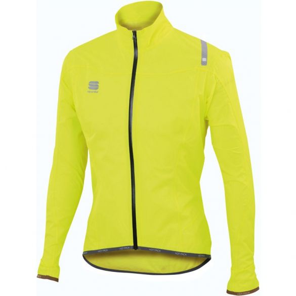Sportful Hotpack norain ultralight lange mouw jacket fluo geel heren 1101628-091