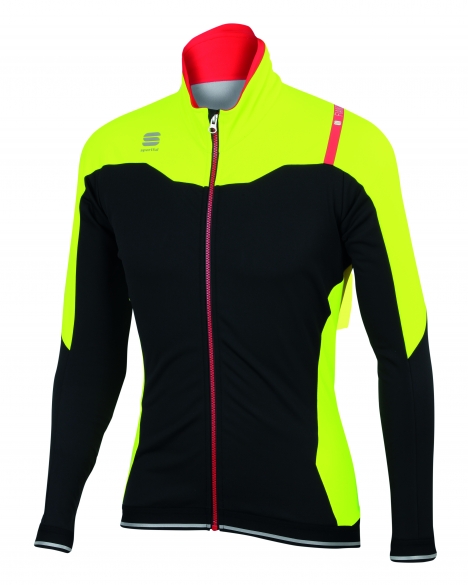 Sportful Fiandre No-Rain Jacket zwart/geel heren 1101687-291