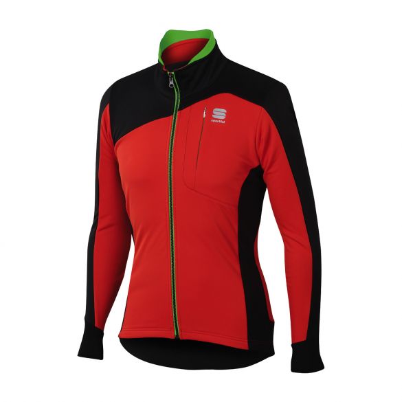 Sportful Edge softshell fietsjack rood/zwart heren 1101698-251