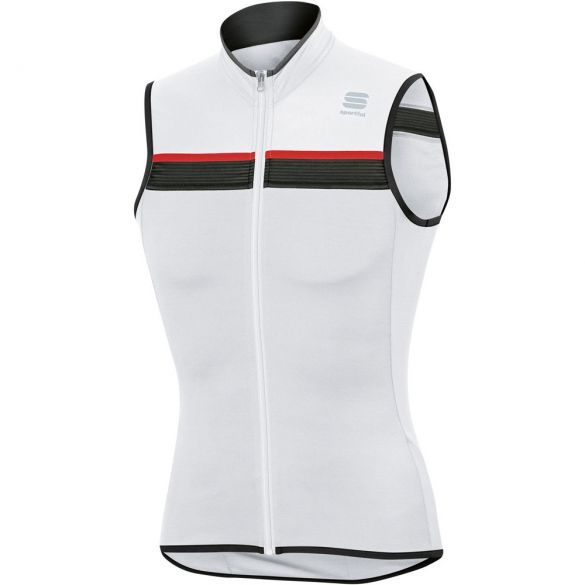 Sportful SF pista mouwloos wit/zwart/rood heren 1101743-001