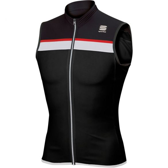 Sportful SF pista mouwloos zwart/wit/rood heren 1101743-002