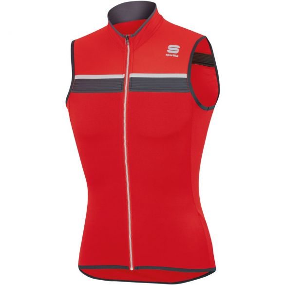 Sportful SF pista mouwloos rood/wit heren 1101743-567