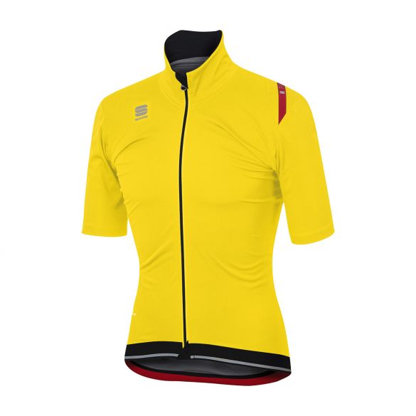 Sportful Fiandre ultimate WS korte mouw jacket fluo geel/zwart heren 1101803-091
