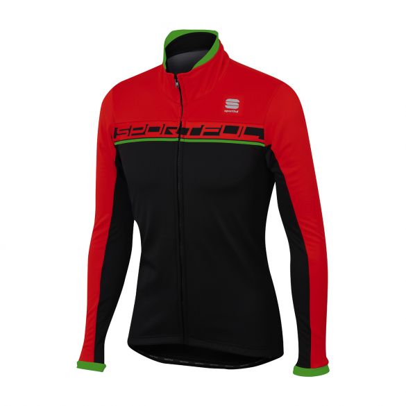 Sportful Giro softshell jacket zwart/rood/groen heren 1101824-267