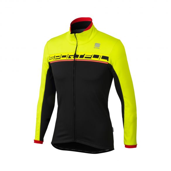 Sportful Giro softshell jacket zwart/geel heren 1101824-291