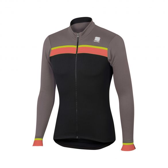 Sportful Pista thermal fietsshirt lange mouw zwart/bruin heren 1101825-212