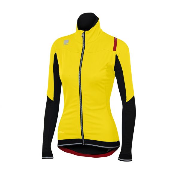Sportful Fiandre no-rain W lange mouw jacket fluo geel/zwart dames 1101838-091