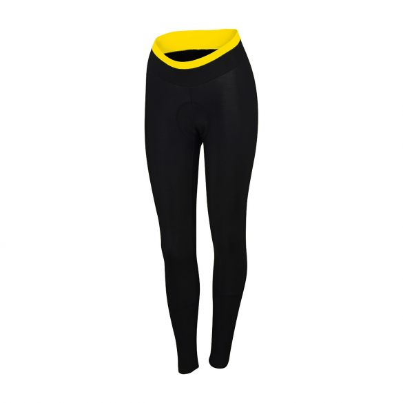Sportful Luna thermal tight zwart/fluo geel dames 1101847-291