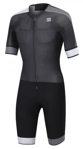 Sportful Bodyfit pro speedsuit korte mouw zwart/wit heren 1101865-102
