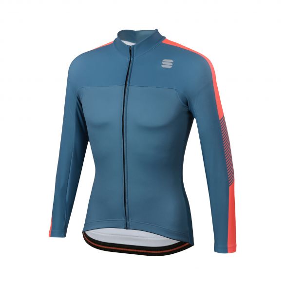 Sportful Bodyfit Pro thermal fietsshirt lange mouw blauw/rood heren 1101939-437