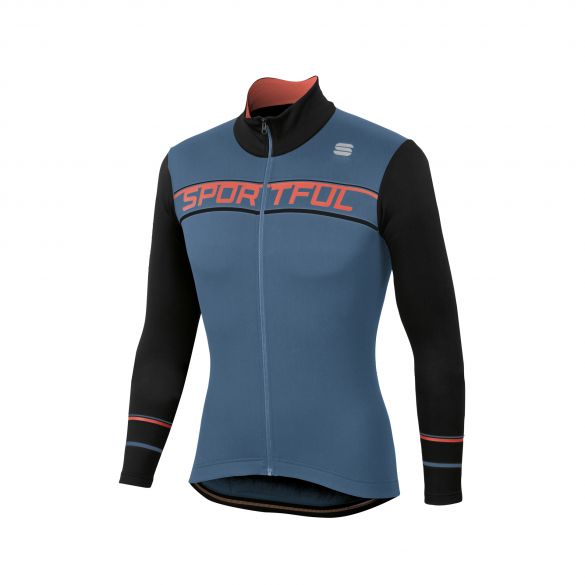 Sportful Giro thermal fietsshirt lange mouw blauw/zwart heren 1101950-437