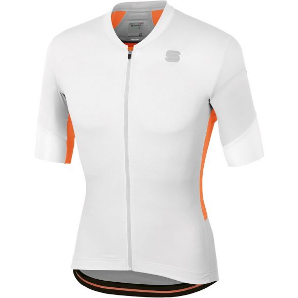 Sportful GTS jersey korte mouw fietsshirt wit/oranje heren 1102015-101