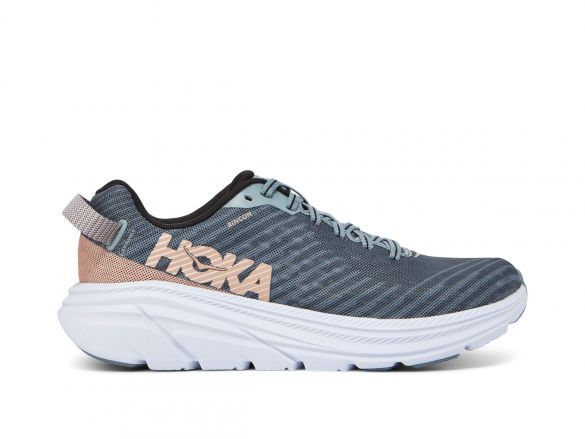 Hoka One One Rincon hardloopschoenen grijs/roze dames 1102875-LPSN