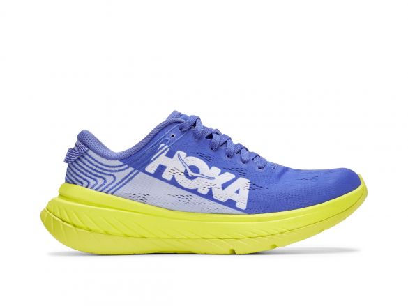 Hoka One One Carbon X hardloopschoenen blauw/geel dames 1102887-ABEP
