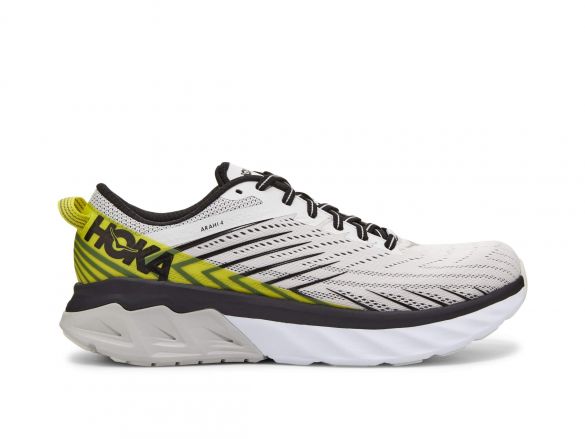 Hoka One One Arahi 4 hardloopschoenen grijs/geel heren 1106473-NCAN