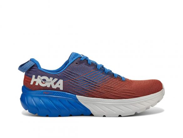 Hoka One One Mach 3 hardloopschoenen blauw/rood heren 1106479-IBMR
