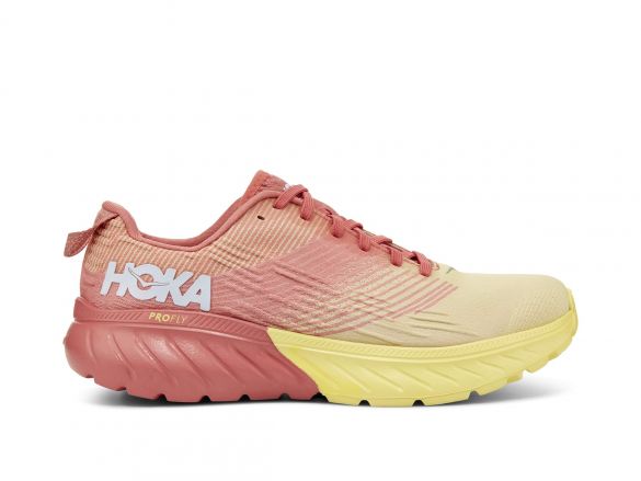 Hoka One One Mach 3 hardloopschoenen roze/geel dames 1106480-LLML
