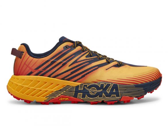 Hoka One One Speedgoat 4 trail hardloopschoenen oranje/geel heren 1106525-GFBI