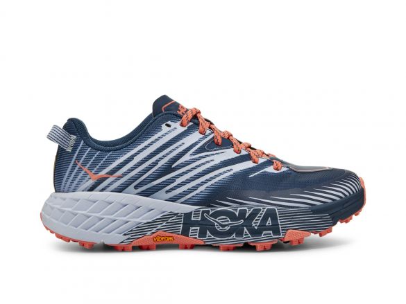 Hoka One One Speedgoat 4 trail hardloopschoenen blauw/grijs dames 1106527-MBHH