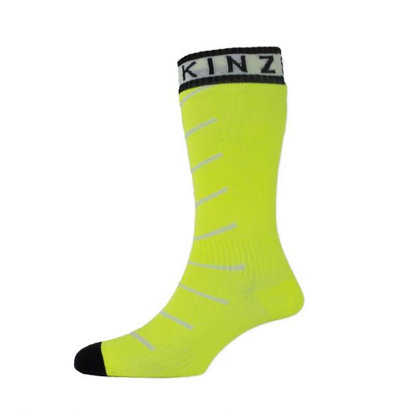 Sealskinz Super thin pro mid hydrostop fietssokken geel/zwart 111000410-197