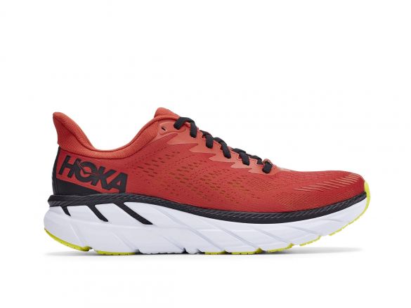 Hoka One One Clifton 7 hardloopschoenen rood heren 1110508-CLBLC