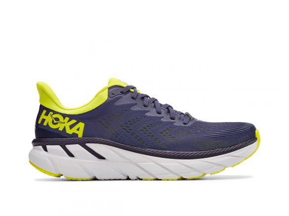 Hoka One One Clifton 7 hardloopschoenen blauw/geel heren 1110508-OGEP