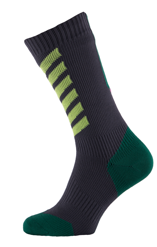 Sealskinz MTB mid mid hydrostop fietssokken antraciet/groen 111161705-033