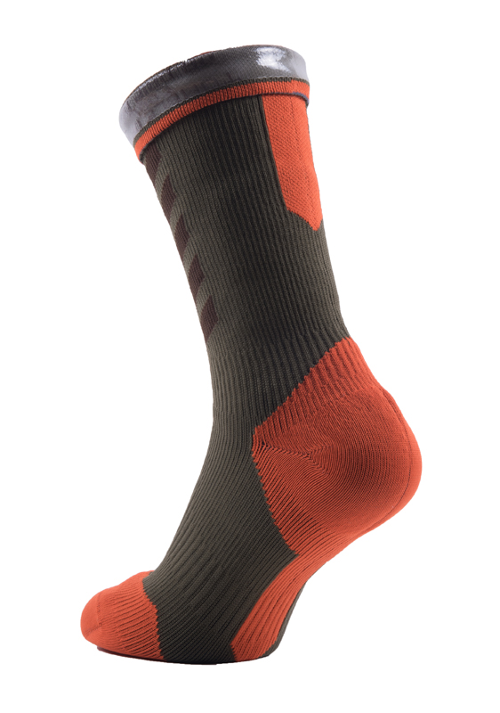 Sealskinz MTB mid mid hydrostop fietssokken bruin/oranje 111161705-328
