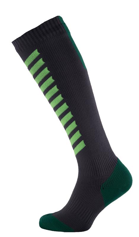 Sealskinz MTB mid knee fietssokken antraciet/groen 111161708-033