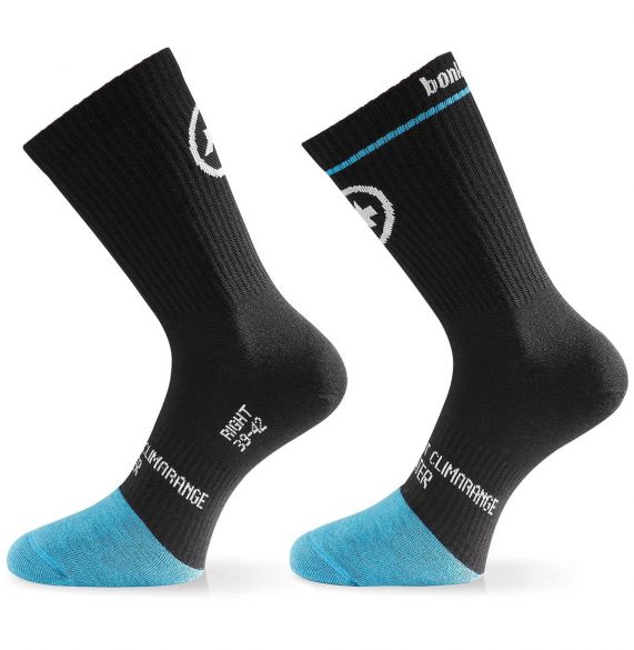 Assos BonkaSock Evo8 fietssokken zwart/blauw 136066118