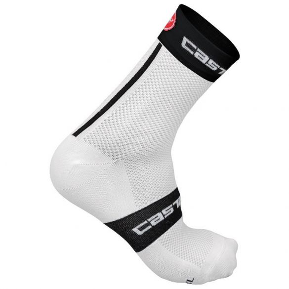 Castelli Free 9 sock wit/zwart heren fietssokken 13040-101