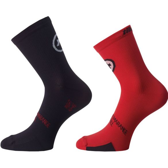 Assos TiburuSocks_evo8 fietssokken rood 2-pack 136065447