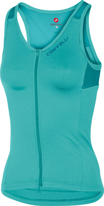 Castelli Solare top mouwloos groen/blauw dames 17064-468
