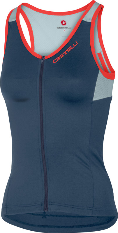 Castelli Solare top mouwloos blauw/grijs dames 17064-470