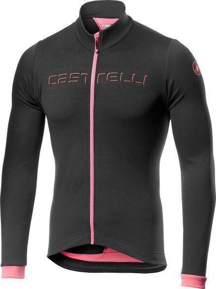 Castelli Fondo fietsshirt lange mouw grijs/roze heren 17511-030
