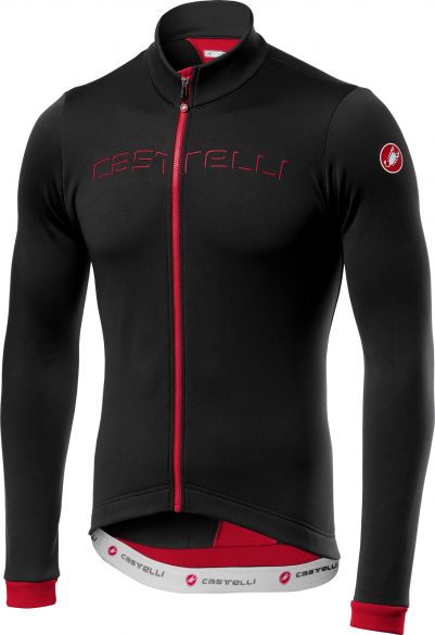 Castelli Fondo fietsshirt lange mouw zwart/rood heren 17511-231