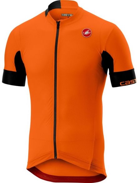Castelli Aero race 4.1 solid FZ fietsshirt oranje heren 18004-034