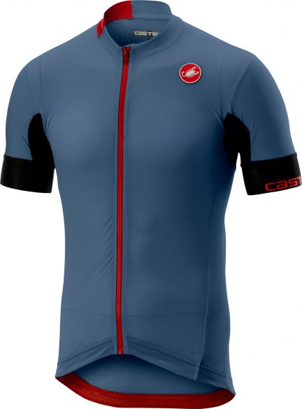 Castelli Aero race 4.1 solid FZ fietsshirt blauw heren 18004-062