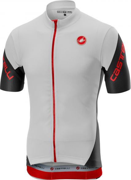Castelli Entrata 3 FZ fietsshirt korte mouw wit heren 18010-001