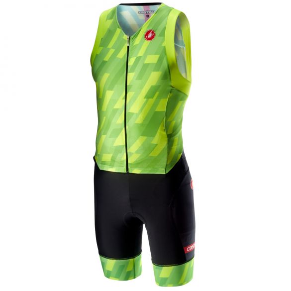 Castelli Free sanremo trisuit mouwloos pro groen/zwart heren 18108-084