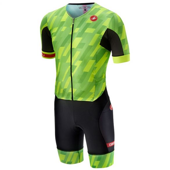 Castelli Free sanremo trisuit korte mouwen pro groen/zwart heren 18109-084
