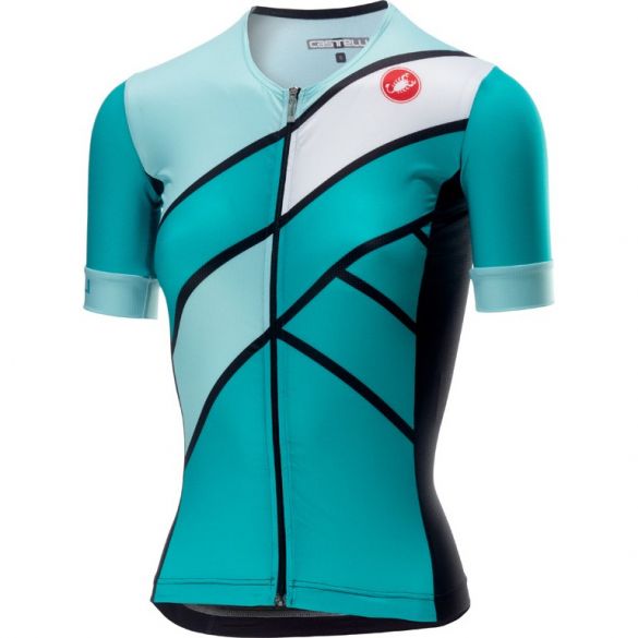 Castelli Free speed W race jersey tri top groen/blauw dames 18116-044