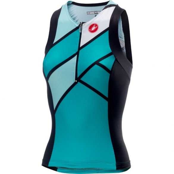 Castelli Free W tri singlet groen/blauw dames 18125-044