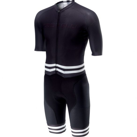 Castelli Sanremo 4.0 speed suit korte mouw zwart/wit heren 19001-010